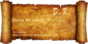 Dora Kristóf névjegykártya