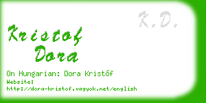 kristof dora business card